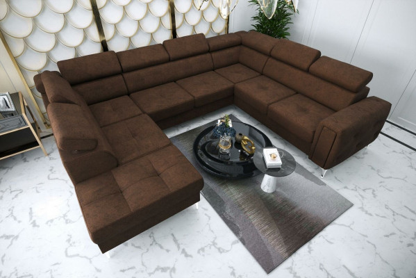 U-shaped sofa fabric sofa couch living landscape design modern leather sofas brown new
