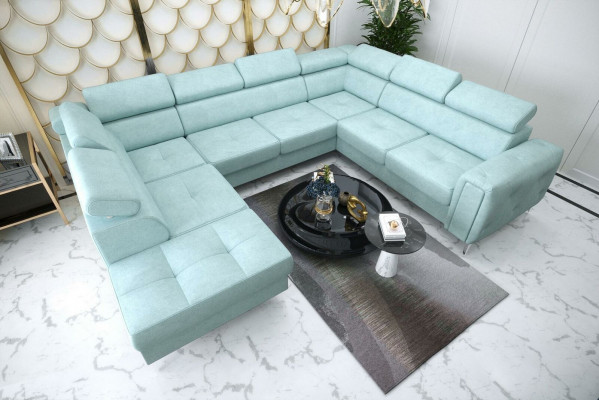 U-shaped sofa fabric sofa couch living landscape design modern leather sofas brown new