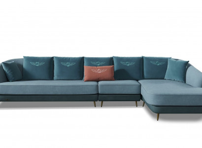 Sofa Corner Sofa L Shape Living Landscape Designer Couch Upholstery Seat Set