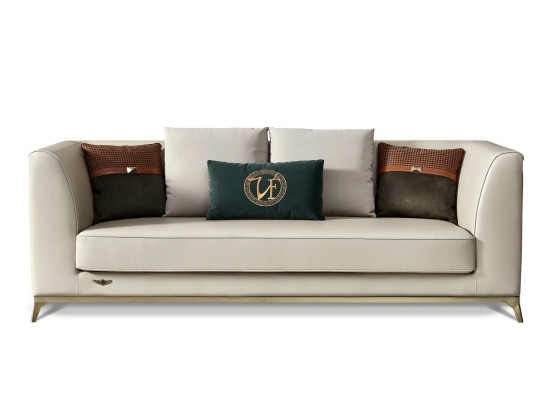 Design sofa 3-seater leather sofas couch upholstery set modern three-seater