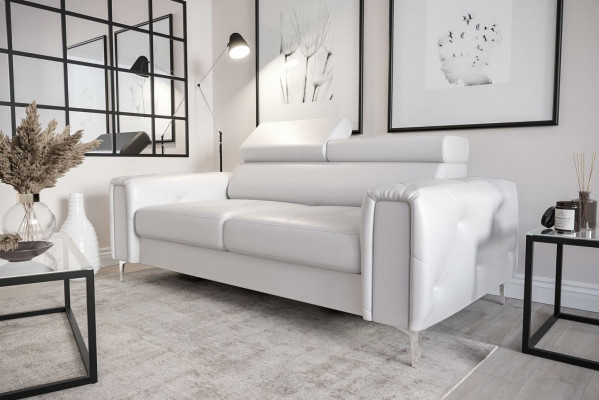 Design Couch Luxury Upholstered Furniture Sofa Couch Seat Leather Textile New 186x100cm