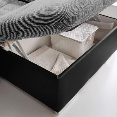 Corner sofa fabric U-shape bed function couch design upholstery textile leather corner
