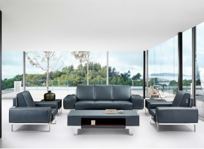 Leather sofa couch living landscape 3-seater design modern sofa decor sofas