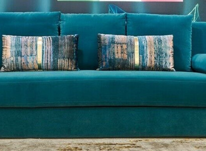 Stainless Steel Three-Seater Sofa 3-Seater Living Landscape Sofas Upholstery Textile New