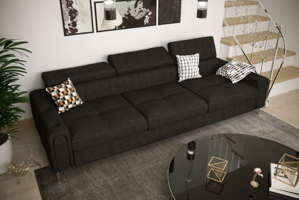 Sofa 3-seater fabric leather sofas couch upholstery luxury furniture modern three-seater