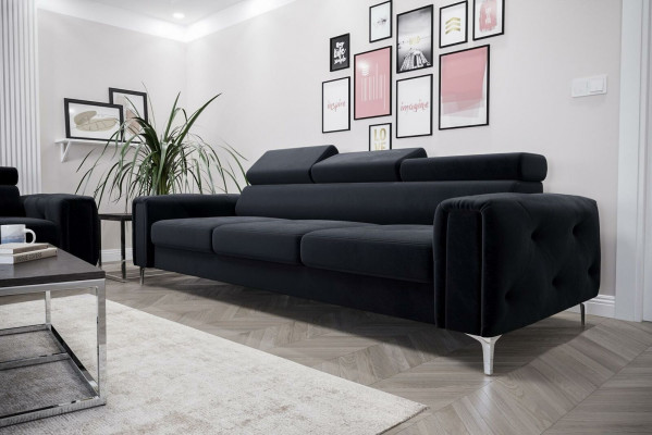 Sofa 3-seater fabric leather sofas couch upholstery luxury furniture modern three-seater