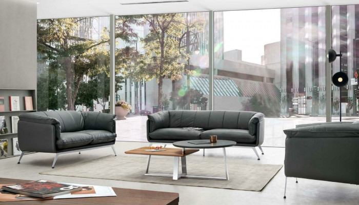 Sofa set 3-1 seater set design sofas upholstered couches faux leather relax