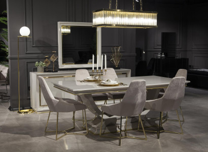 Dining group table dining set chair set table set chest of drawers 9-piece furniture