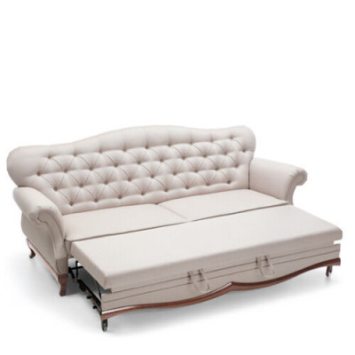 Chesterfield sofa bed sofa with bed function three-seater couch textile