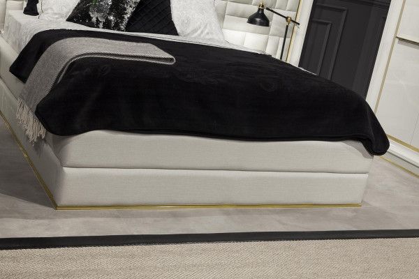 Luxury furniture bed 160x200 cm double bed modern furniture in white bed frames