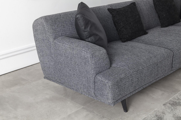 Couch: Four-seater upholstery furniture fabric sofa 284 cm couches big sofas