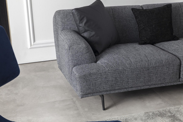 Couch: Four-seater upholstery furniture fabric sofa 284 cm couches big sofas