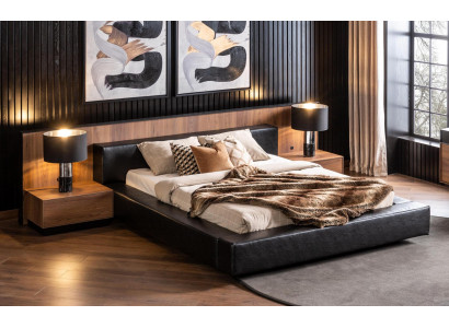 Luxury bed with nightstands loft bedroom furniture beds sets upholstered