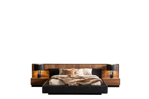 Luxury bed with nightstands loft bedroom furniture beds sets upholstered