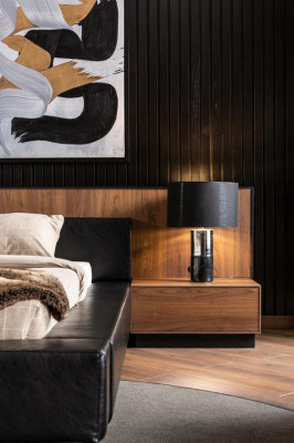 Luxury bed with nightstands loft bedroom furniture beds sets upholstered