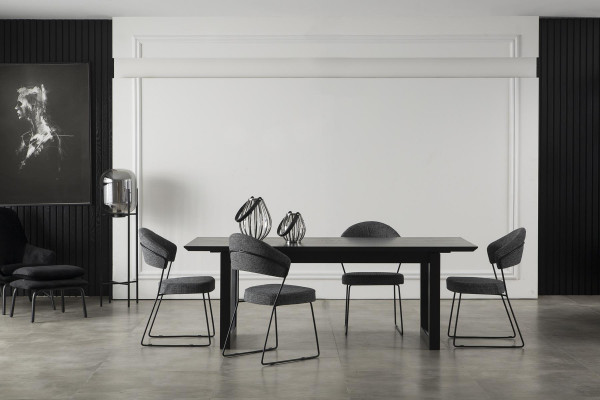 Dining room table with 4 armchairs dining set dining group furniture 5-piece set