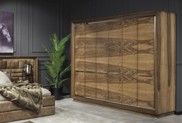 Luxury wardrobe 277cm closet 6-door cabinets with plenty of storage space