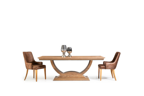 Table dining table brown wood pedestal table dining set with 4 chairs chair set