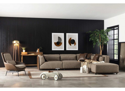 Corner sofa corner set hotel quality furniture furnishing armchair living landscape