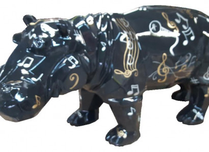 Deco Statue House Deco Statue Sculpture Abstract Design Figure Hippopotamus 100cm New