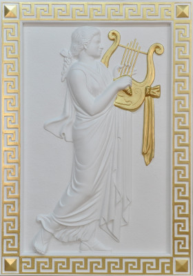 Music Wall Relief Antique Style Relief Wall Painting Antique Handcrafted God Image New
