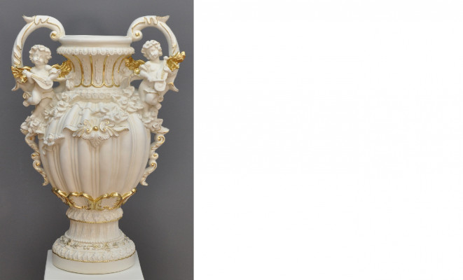 Design flower pot decoration XXL vase vases handcrafted decor goblet trophy 70cm
