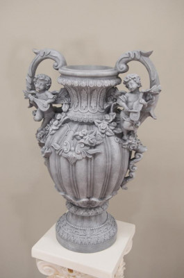 Design flower pot decoration XXL vase vases handcrafted decor goblet trophy 70cm