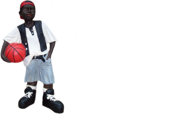 Basketball Boy with Ball Figure Statue Sculpture Figures Sculptures Decoration