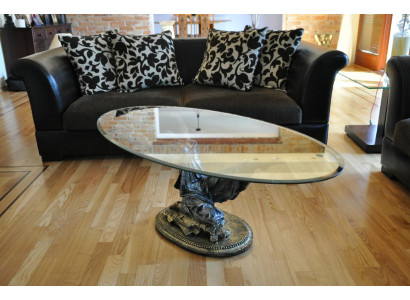 Design Medusa Coffee Table Glass Table Table Side Tables Couch Classic 42cm