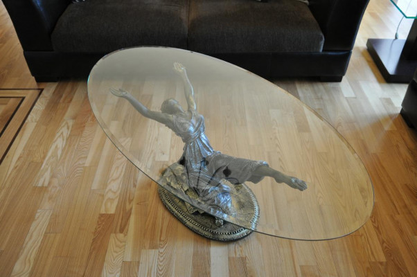 Design Medusa Coffee Table Glass Table Table Side Tables Couch Classic 42cm