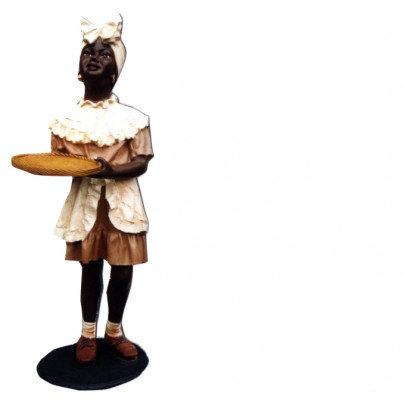 Design Woman with Leaf Figure Statue Sculpture Figures Sculptures Decoration 7036
