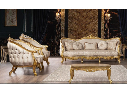 Baroque sofa set 3+1+1 seater Chesterfield sofa sofas armchair seating suite