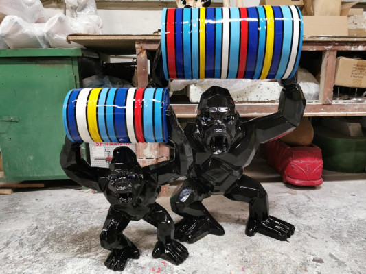 Designer Figure Statue Modern Figures Statues Decoration Decor Gorilla Garden New