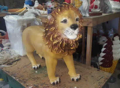 Lion Decor Statue Sculpture Abstract Lion Figures Real Handcrafted Statues Garden