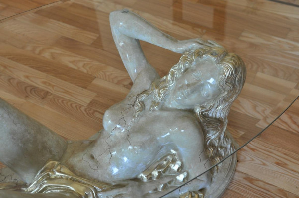 Erotic Glass Table Sculpture Figure Coffee Table Table Sofa Order Tables Statue