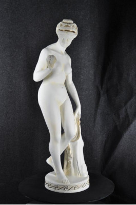 Antique Marble Style Statue Eva with Apple XXL Figure Statues Sculpture Decor PG010