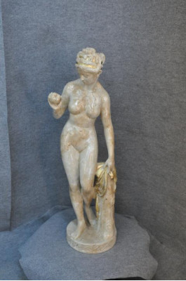 Antique Marble Style Statue Eva with Apple XXL Figure Statues Sculpture Decor PG010