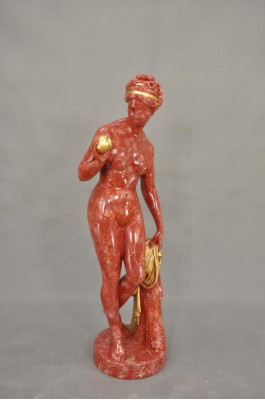 Antique Marble Style Statue Eve with Apple XXL Figure Statues Sculpture Decoration PG0010