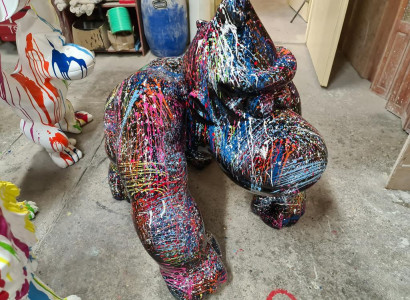 Sculpture Design Figure Statue Figures Gorilla Abstract Terrace Decoration Decor