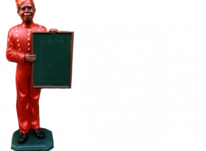 Design Hotel Shield Young Figure Statue Sculpture Figures Sculptures Decoration