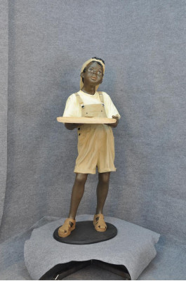Stand, Tray, Cards, Drinks, Figure, Figures, Statue, Boy, Gastronomy, Sculpture