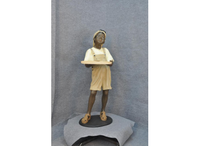 Stand, Tray, Cards, Drinks, Figure, Figures, Statue, Boy, Gastronomy, Sculpture