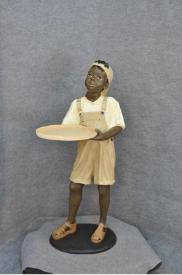 Stand, Tray, Cards, Drinks, Figure, Figures, Statue, Boy, Gastronomy, Sculpture
