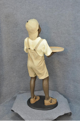 Stand, Tray, Cards, Drinks, Figure, Figures, Statue, Boy, Gastronomy, Sculpture
