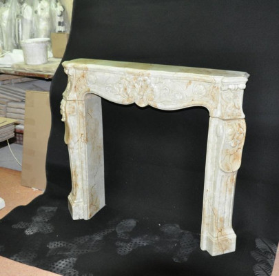 Fireplace cladding surround marble style decoration baroque classical fireplaces stove