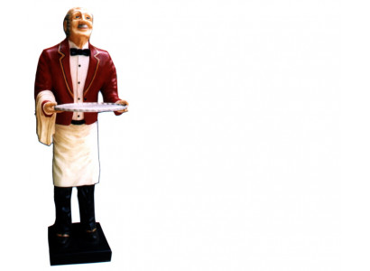 Waiter figure statue sculpture figures sculptures decoration serving stand new