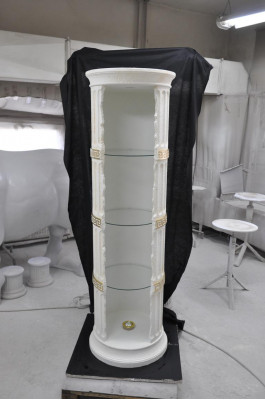 Showcase bar corner shelf glass amphora vase floor vase pillar cabinet display shelves