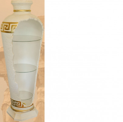 Design Bar Vase Bar Shelf Glass Light Vase Cabinet Display Cabinet 6966 New