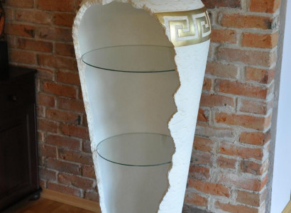 XXL Medusa Antique Style Display Cabinet Bar Floor Vase Cabinet Display Column 153cm New