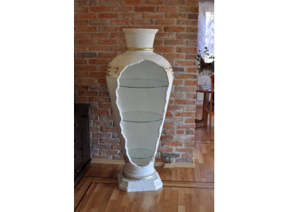 Showcase cabinet corner shelf glass amphora vase floor vase cabinet showcase cabinet lamp